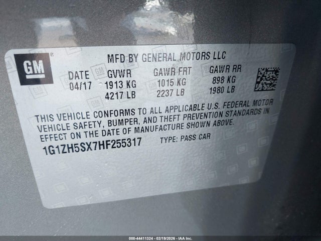 1G1ZH5SX7HF255317 Chevrolet Malibu Premier