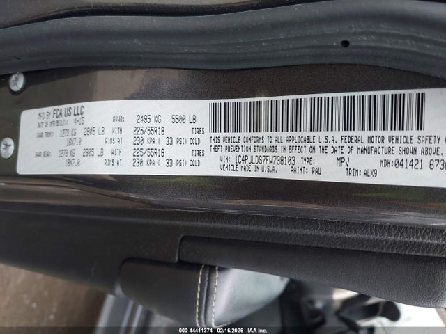 1C4PJLDS7FW738103 Jeep Cherokee Limited