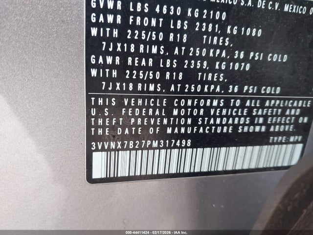 3VVNX7B27PM317498 Volkswagen Taos 1.5t Se