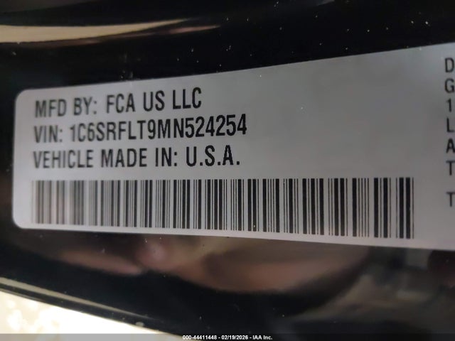 Продаж на аукціоні авто 2021 Ram 1500 Rebel  4x4 5'7 Box, vin: 1C6SRFLT9MN524254, номер лоту: 44411448