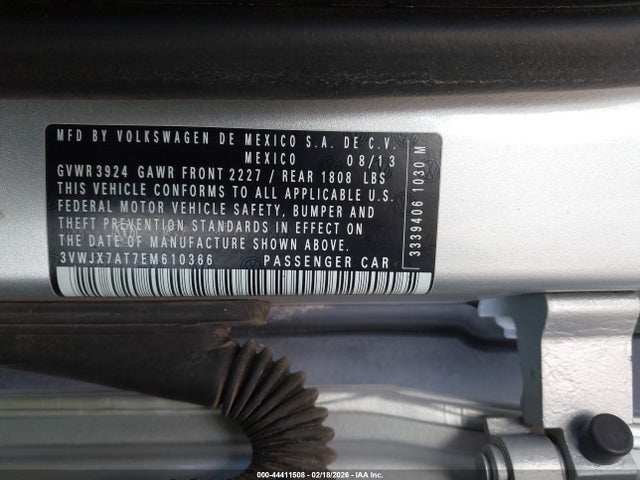 3VWJX7AT7EM610366 Volkswagen Beetle 2.5l