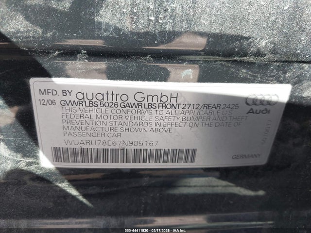 2007 AUDI RS 4 WUARU78E67N905167 Photo 8