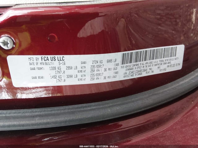 Aukcja sprzedaży 2017 Chrysler Pacifica Lx, vin: 2C4RC1CGXHR515649, numer aukcji: 44411533