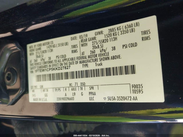 Ford F-150 Xl 2019 1FTEW1CP5KKD27827 Image 9