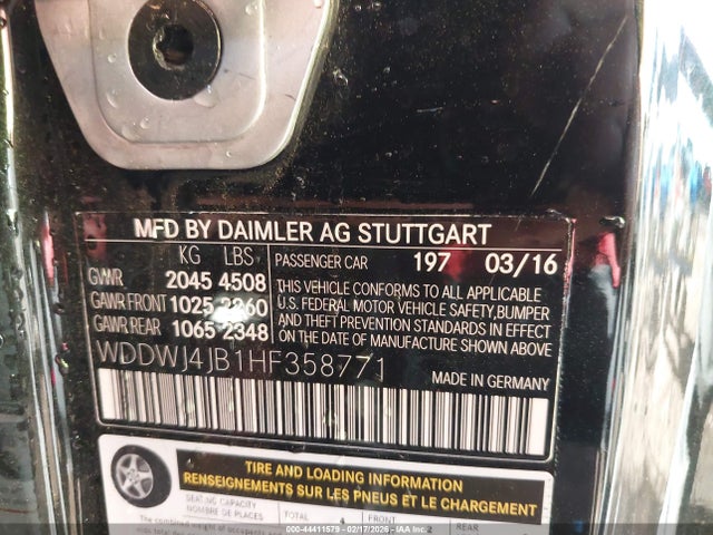 WDDWJ4JB1HF358771 Mercedes-Benz C 300