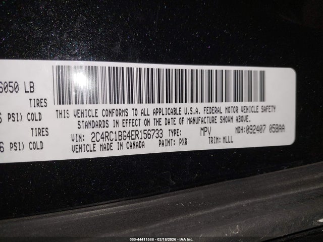 Продаж на аукціоні авто 2014 Chrysler Town & Country Touring, vin: 2C4RC1BG4ER156733, номер лоту: 44411588