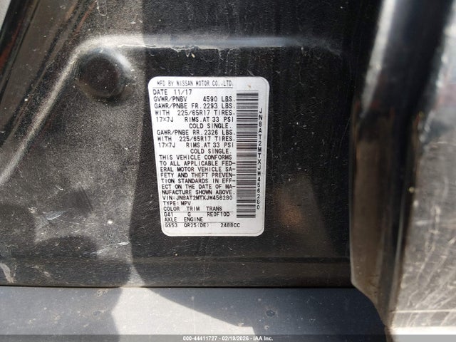 JN8AT2MTXJW456280 Nissan ROGUE SV