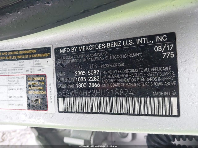 55SWF4HB3HU218824 Mercedes-Benz C 350E