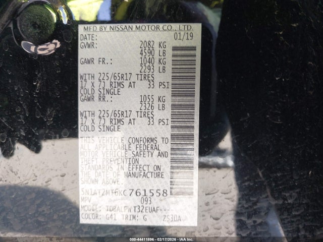 2019 NISSAN ROGUE 5N1AT2MT6KC761558 Photo 8