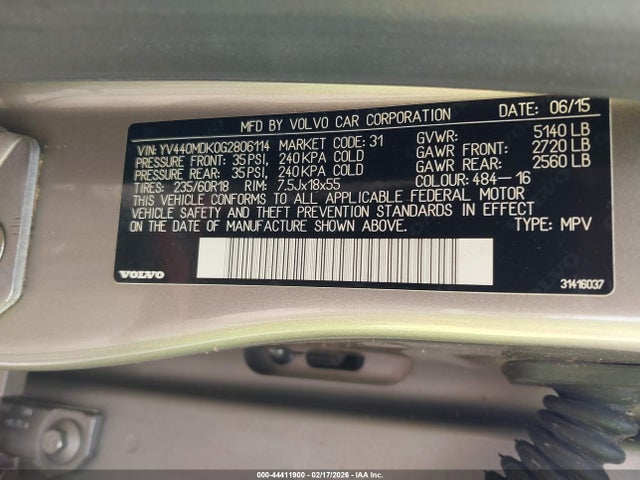 2016 VOLVO XC60 YV440MDK0G2806114 Photo 8