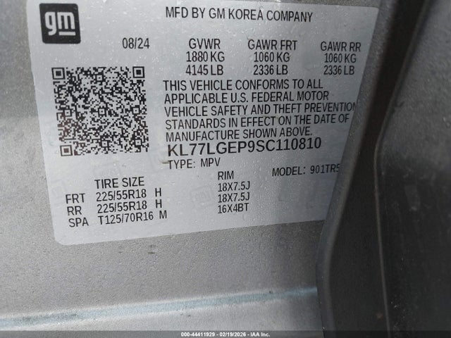 2025 CHEVROLET TRAX KL77LGEP9SC110810 Photo 8