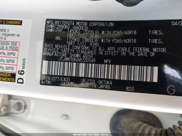 44411952 :رقم المزاد ، JTJAM7BX6N5330549 vin ، 2022 Lexus Gx 460 Premium مزاد بيع