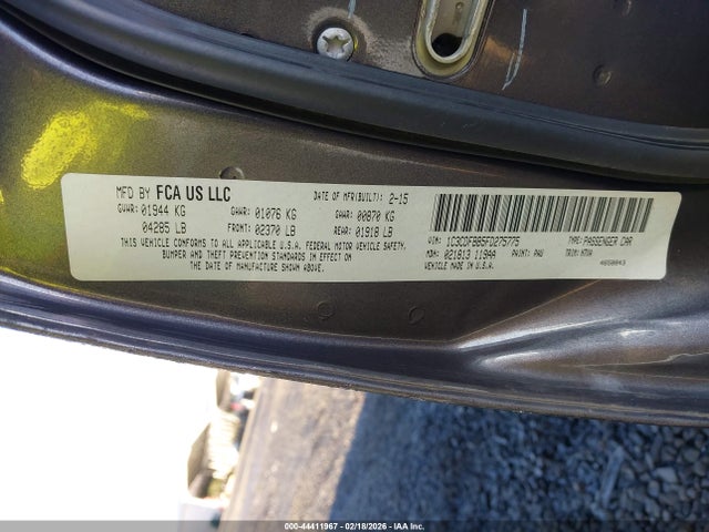 Dodge DART SXT 2015 1C3CDFBB5FD275775 Image 9