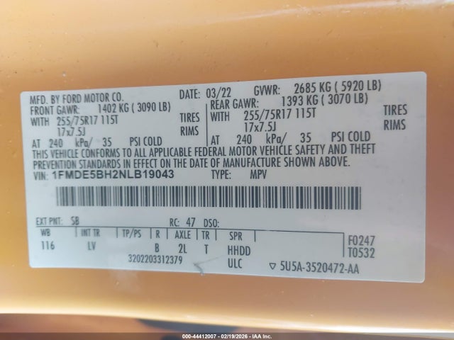 2022 FORD BRONCO 1FMDE5BH2NLB19043 Photo 8