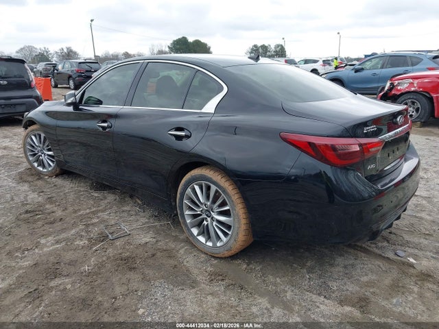 2018 Infiniti Q50 3.0t Luxe მანქანა იყიდება აუქციონზე, vin: JN1EV7AR2JM432714, აუქციონის ნომერი: 44412034