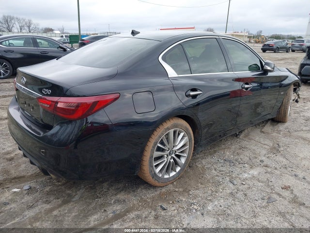 2018 Infiniti Q50 3.0t Luxe მანქანა იყიდება აუქციონზე, vin: JN1EV7AR2JM432714, აუქციონის ნომერი: 44412034