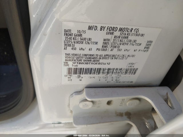1FT8W3BTXGEB23232 Ford F-350 Lariat