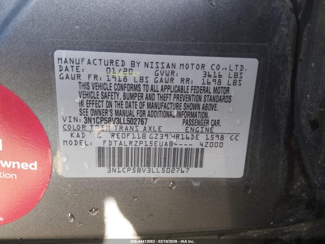 Nissan Kicks S Xtronic Cvt 2020 3N1CP5BV3LL502767 Image 9