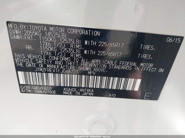 Toyota RAV4 LE 2015 JTMZFREV1FJ048723 Image 9