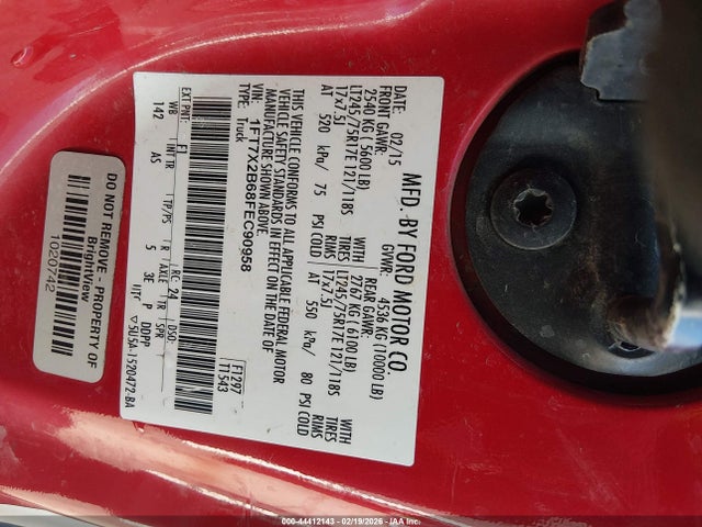 Ford F-250 Xl 2015 1FT7X2B68FEC90958 Image 9