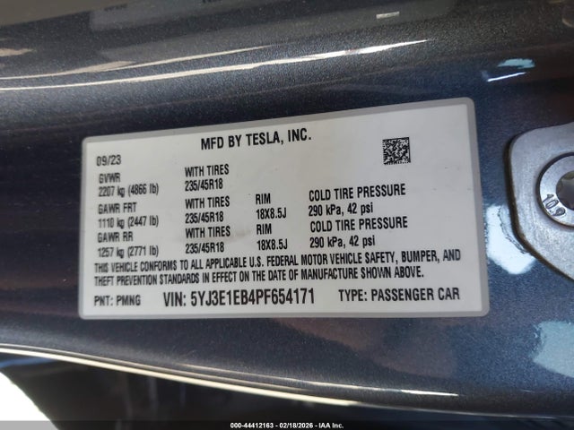 2023 TESLA MODEL 3 5YJ3E1EB4PF654171 Photo 8