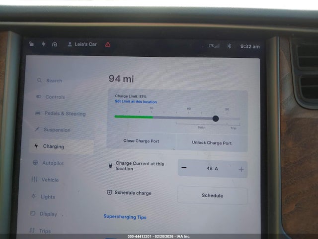Продажа на аукционе авто 2020 Tesla Model X, vin: 5YJXCDE22LF261093, номер лота: 44412201