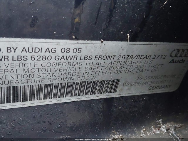2006 AUDI A6 WAUDG74F96N060131 Photo 8