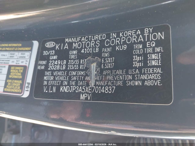 Aukcja sprzedaży 2014 Kia Soul +, vin: KNDJP3A5XE7014837, numer aukcji: 44412294