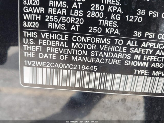 2021 VOLKSWAGEN ATLAS CROSS SPORT 1V2WE2CA0MC216445 Photo 8