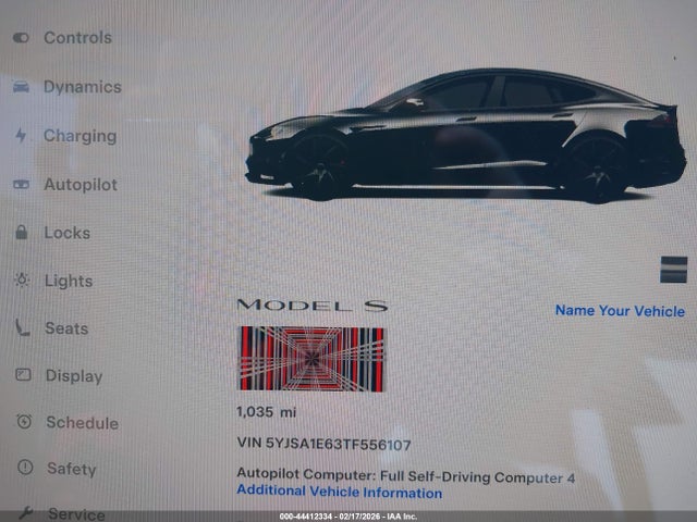 2026 TESLA MODEL S 5YJSA1E63TF556107 Photo 6