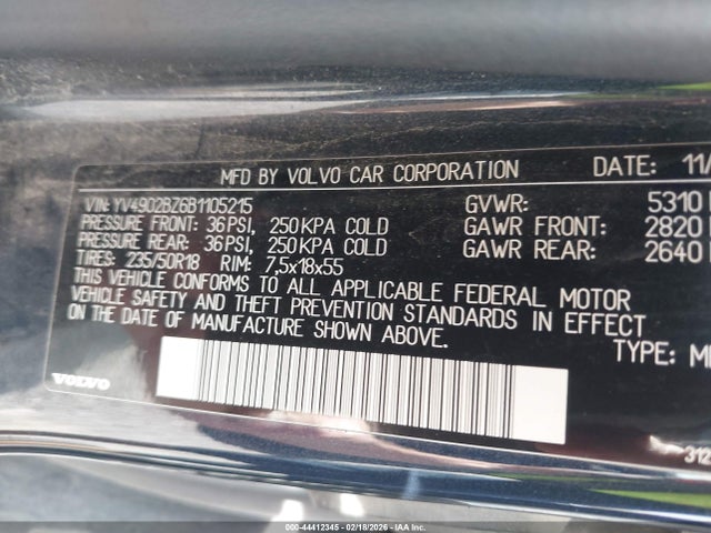 2011 VOLVO XC70 YV4902BZ6B1105215 Photo 8