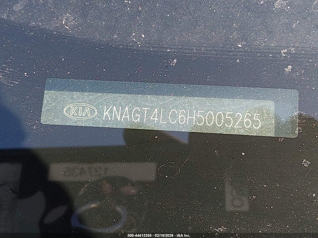 KNAGT4LC6H5005265 KIA OPTIMA HYBRID