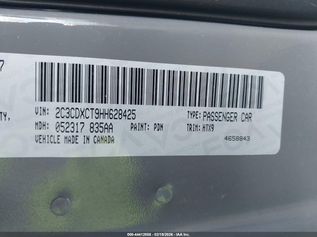 2C3CDXCT9HH628425 Dodge Charger R/t Rwd