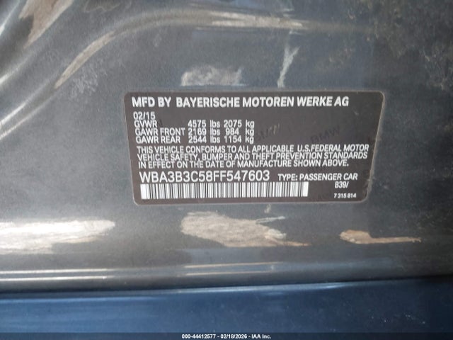 2015 BMW 328I WBA3B3C58FF547603 Photo 8