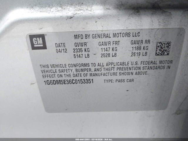 2012 CADILLAC CTS 1G6DM5E36C0153351 Photo 8