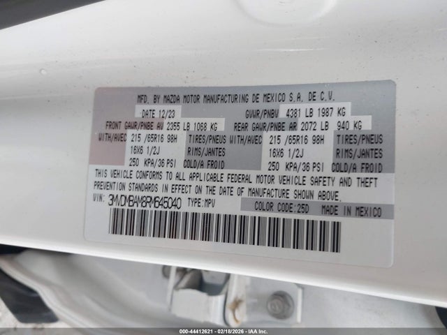 3MVDMBAM8RM645040 Mazda Cx-30 2.5 S