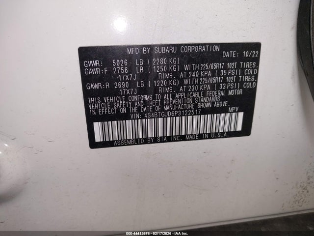2023 SUBARU OUTBACK 4S4BTGUD6P3122517 Photo 8