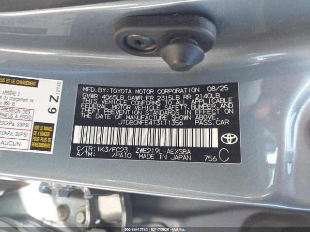 JTDBCMFE4T3111356 Toyota Corolla Hybrid Hybrid Se