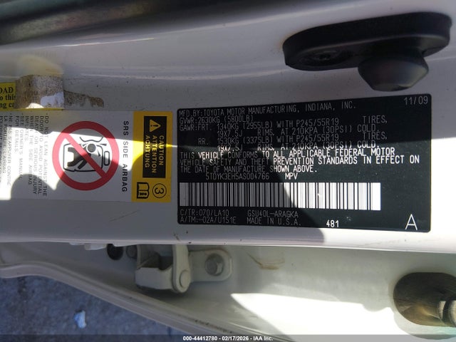 2010 TOYOTA HIGHLANDER 5TDYK3EH5AS004766 Photo 8