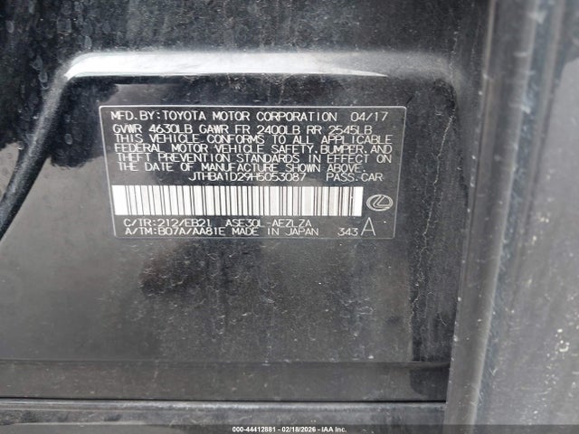 2017 LEXUS IS 200T JTHBA1D29H5053087 Photo 8