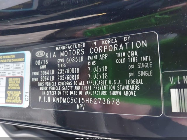 KIA SEDONA EX 2017 KNDMC5C15H6273678 Image 9