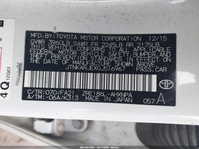 JTNKARJEXGJ516967 Scion IM