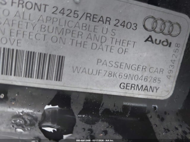 2009 AUDI A4 WAUJF78K69N046785 Photo 8