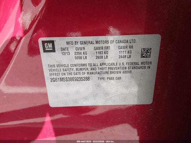 2014 CADILLAC XTS 2G61M5S38E9235288 Photo 8