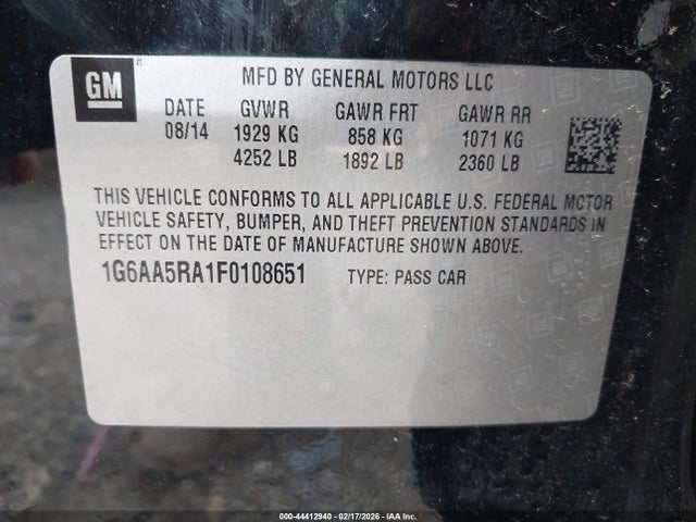 2015 CADILLAC ATS 1G6AA5RA1F0108651 Photo 8