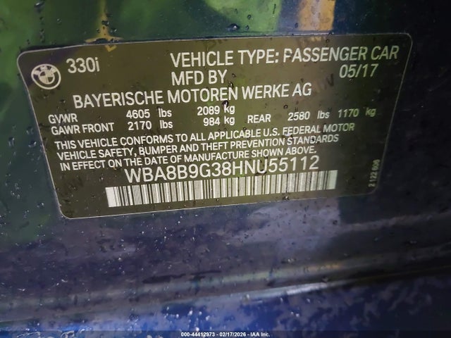 WBA8B9G38HNU55112 BMW 330I