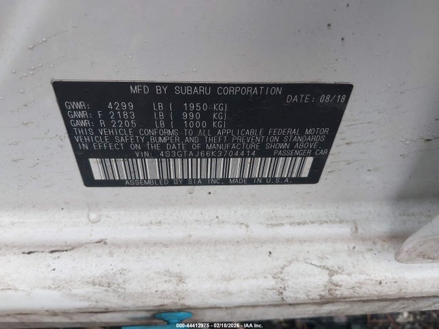 Продаж на аукціоні авто 2019 Subaru Impreza 2.0i Sport, vin: 4S3GTAJ66K3704414, номер лоту: 44412975