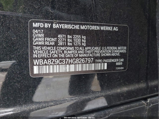 2017 BMW 330I GRAN TURISMO WBA8Z9C37HG826797 Photo 8