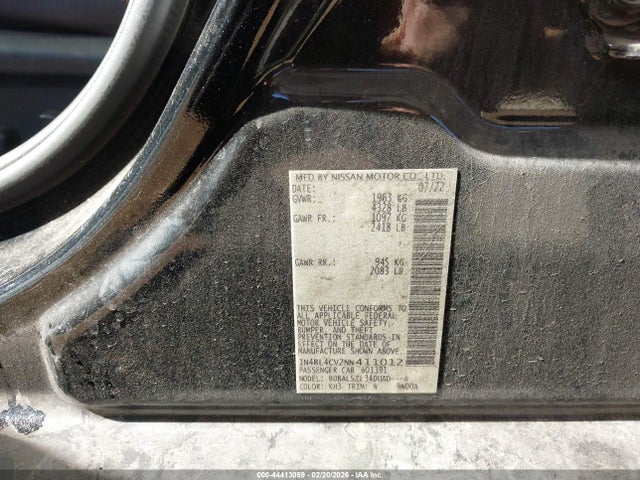 Nissan Altima Sr Fwd 2022 1N4BL4CV2NN411012 Image 9