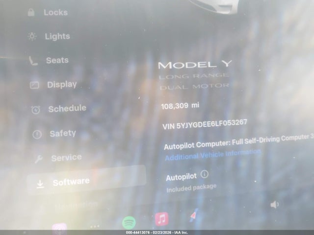 Aukcja sprzedaży 2020 Tesla Model Y Long Range Dual Motor All-wheel Drive, vin: 5YJYGDEE6LF053267, numer aukcji: 44413076
